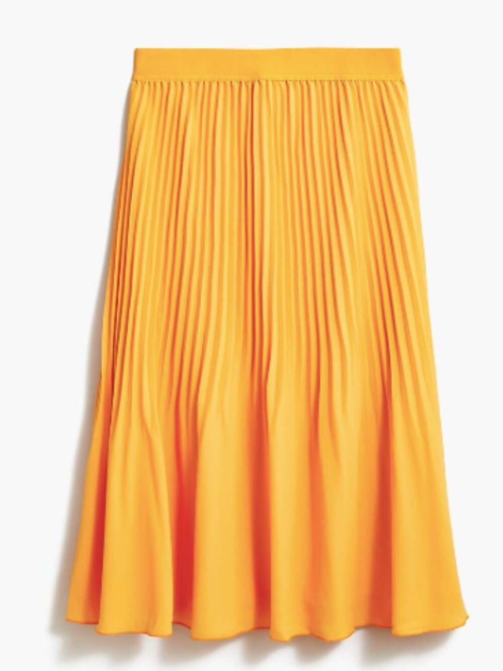 J.Crew Elastic-waist pleated midi skirt